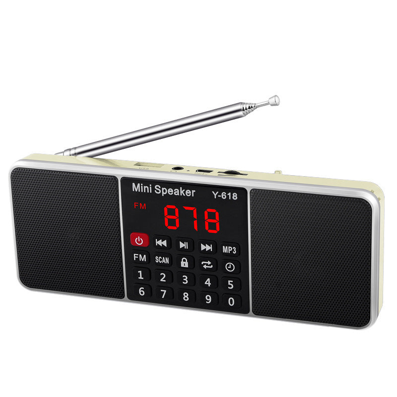 Dual Speaker Mini Bluetooth Speaker With MP3 Playback And USB TF Card Reader 5V Lithium Battery