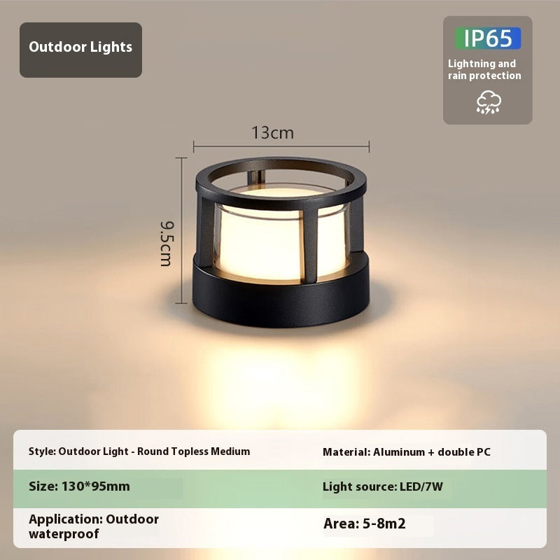 Outdoor Aluminum Wall Pillar Lamp - Weather Resistant Exterior Lighting