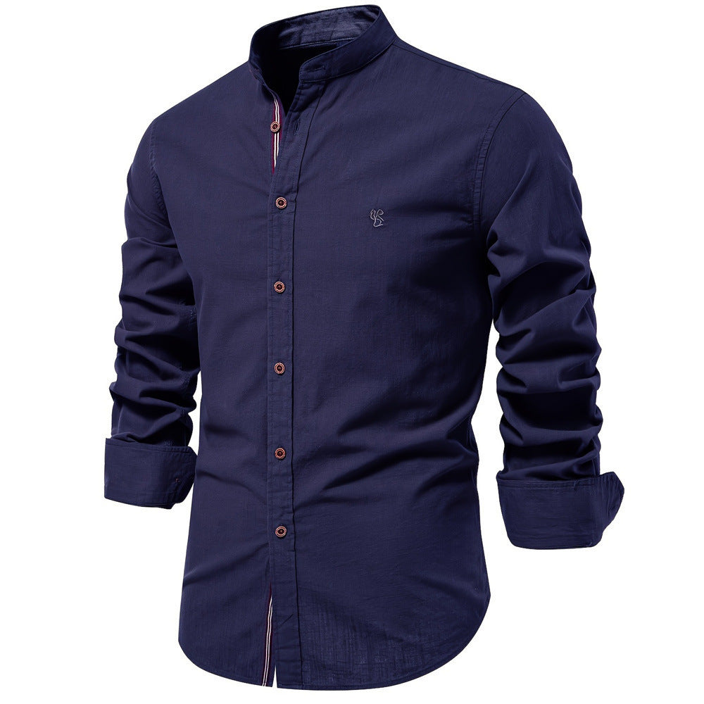 Japanese Style Long Sleeve Shirt Men's Fashion Summer Cotton And Linen