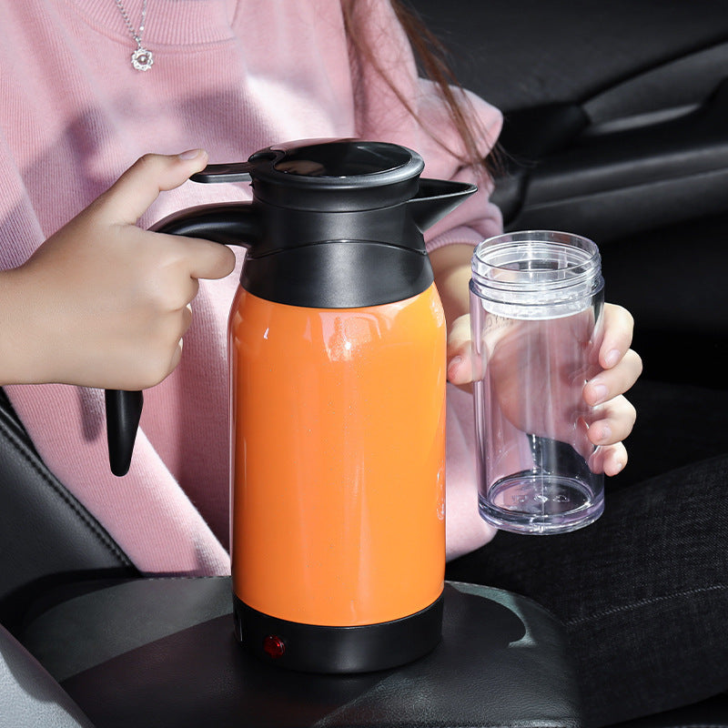 YT1000L Car Mounted Electric Kettle 1000ml Stainless Steel SUS304 With PC Lid For 12V Vehicle Use And Travel