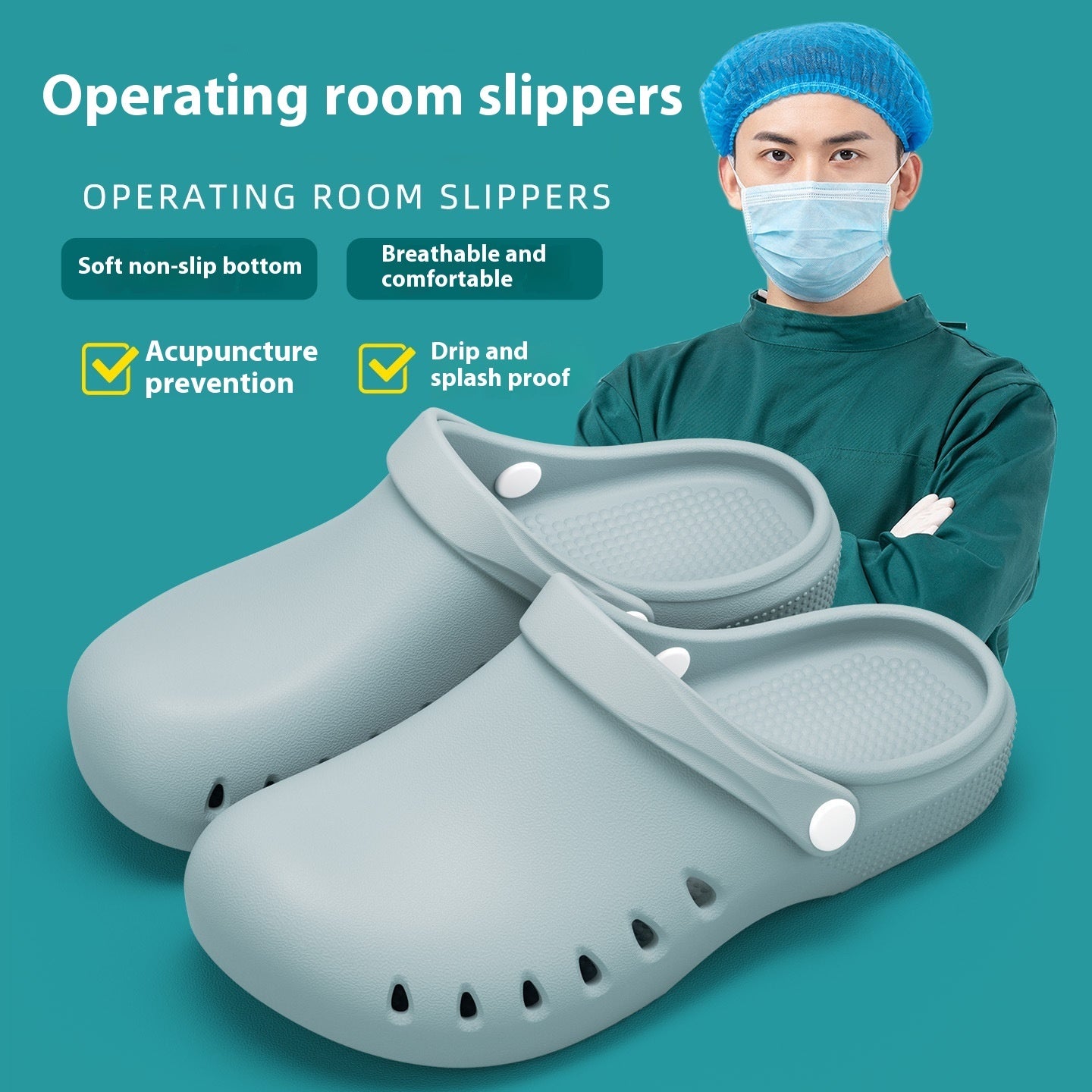 Non-Slip Beach Slippers - Closed-Toe Outdoor Water Shoes