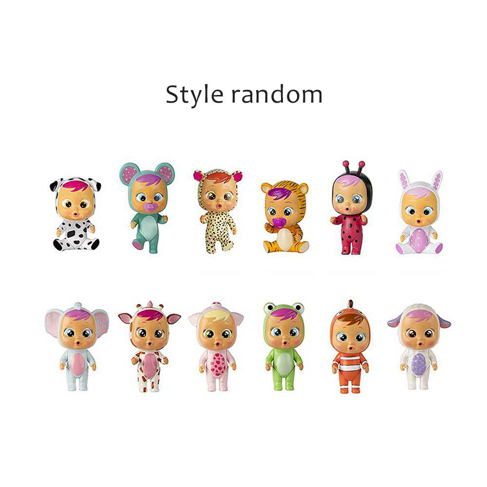 Assorted crying baby doll blind box figures, style random set of mini dolls