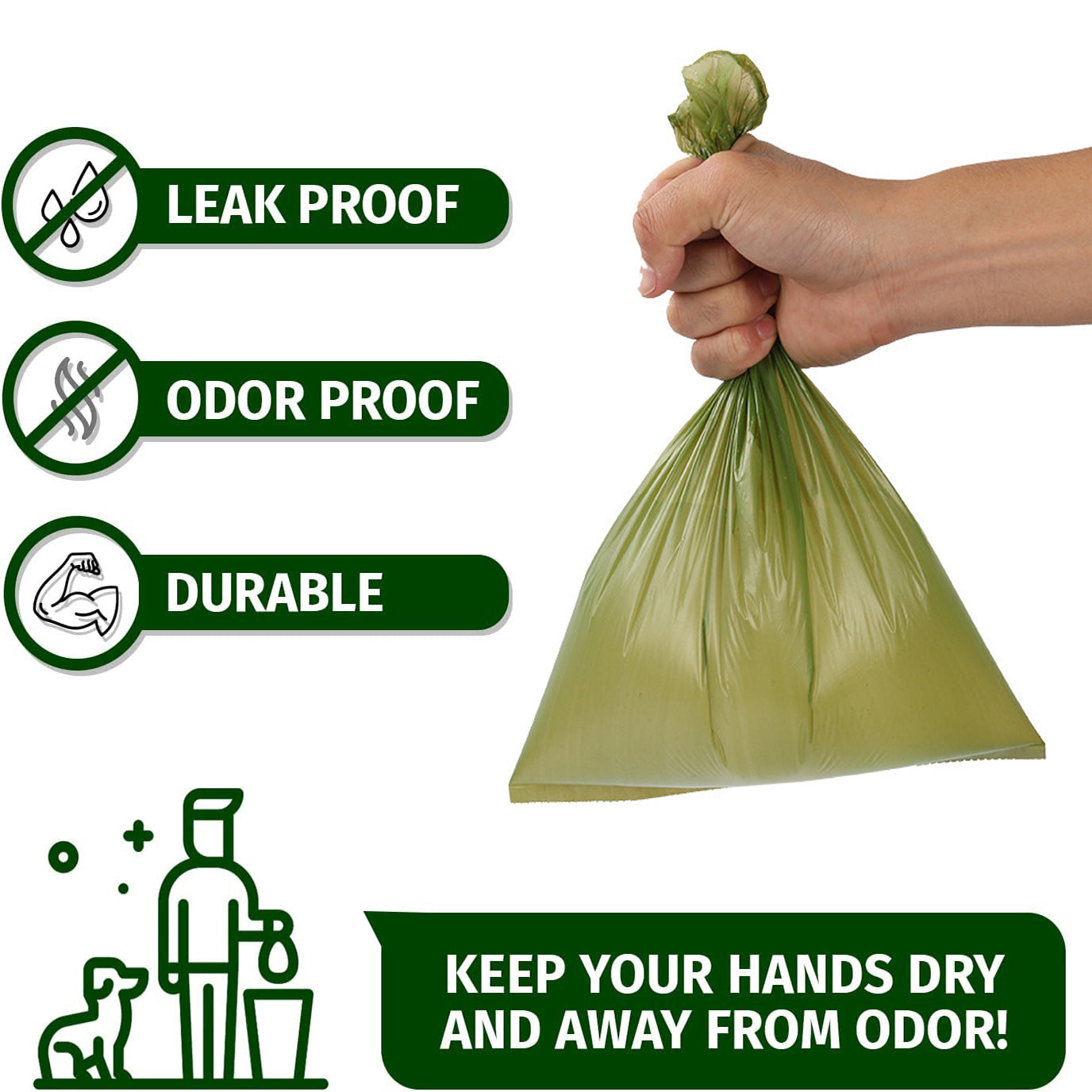 Extra Thick Leak Proof Dog Waste Bags Poop Bags For Dogs Heavy Duty Premium Quality