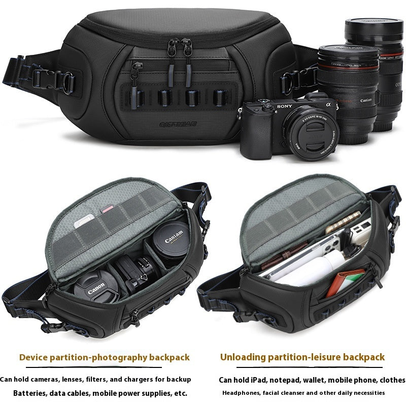 Waterproof Oxford Camera Bag Fashion Shoulder Chest Bag For DSLR Vidicon Gear Unisex Carrying Bag For Men And Women