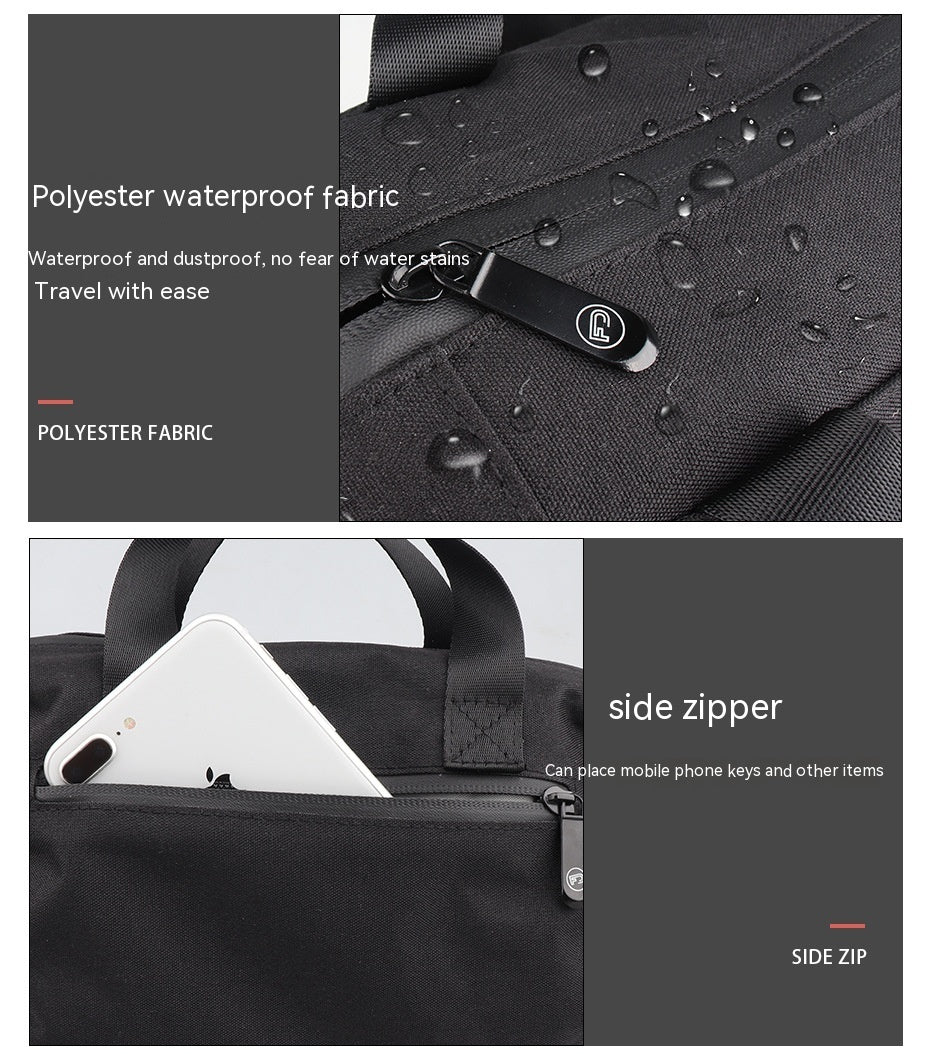 Large Capacity Portable Travel Carrying Case Black Gray Color Storage Organizer 24 By 14.5 By 11 Cm