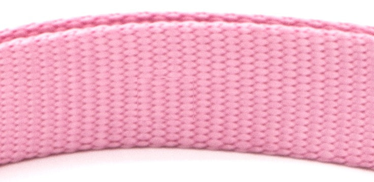 Pink nylon fabric strap for an adjustable pet collar