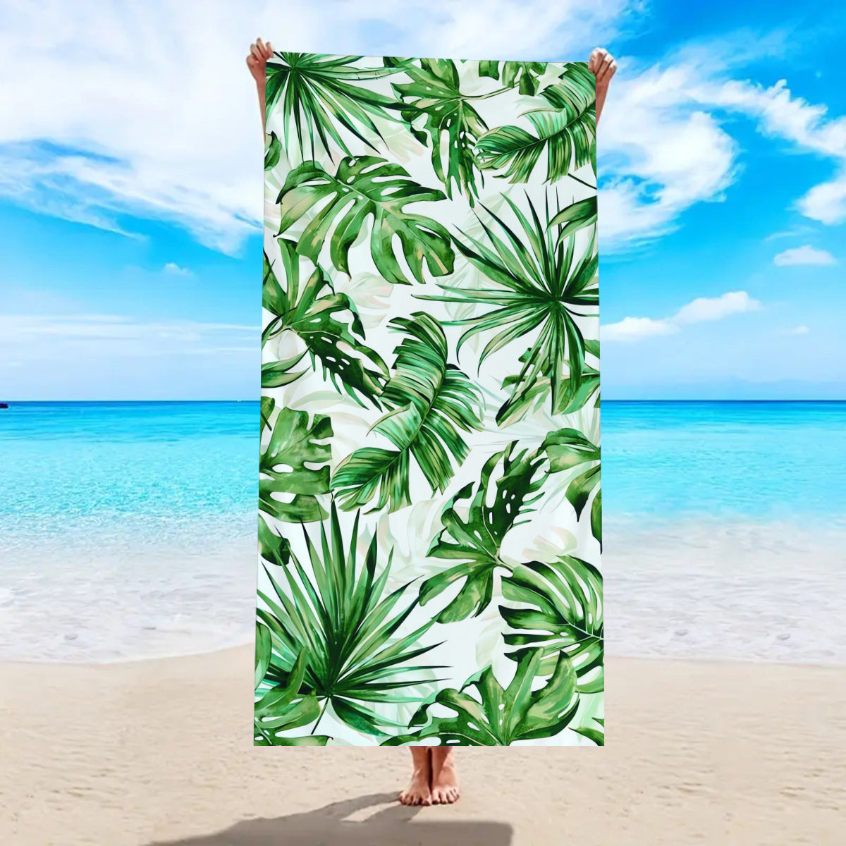 Quick-drying Microfiber Beach Bath Towel Double-sided Velvet