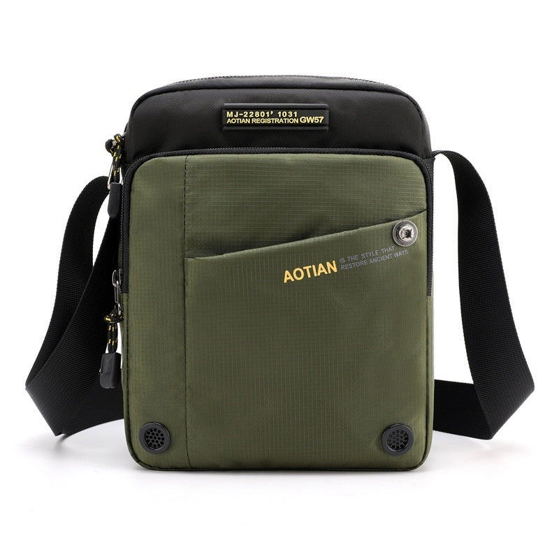 Men's Shoulder Crossbody Bag Outdoor Travel Waterproof Ultra Lightweight Wear Resistant Oxford Cloth Personalization