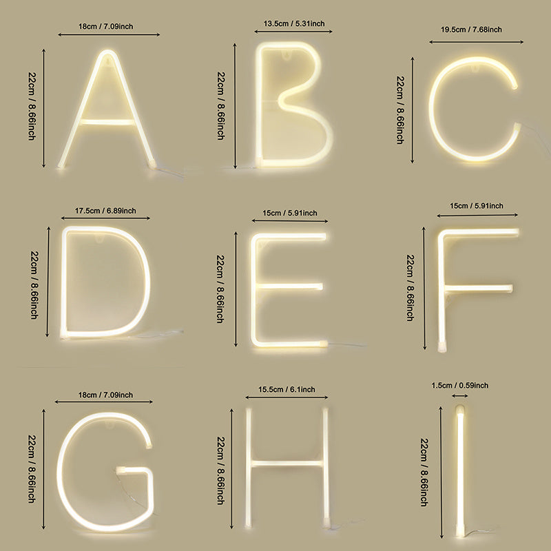 LED English Letter Light - Decorative Alphabet Night Light