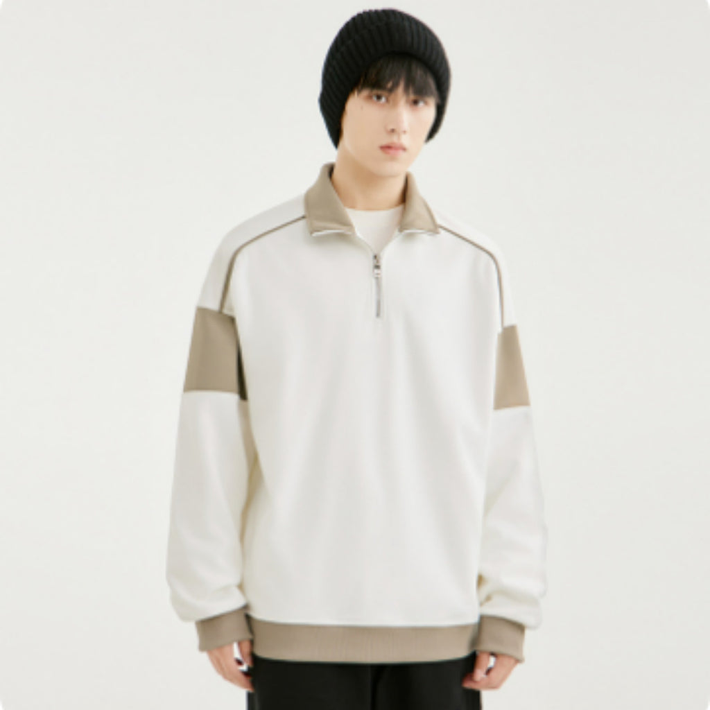 Drop Shoulder Loose Lapels Sweater For Men