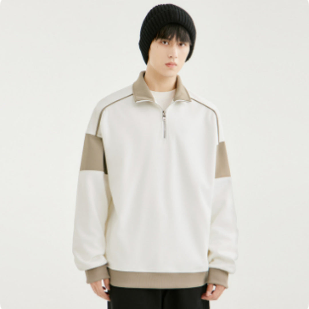 Drop Shoulder Loose Lapels Sweater For Men