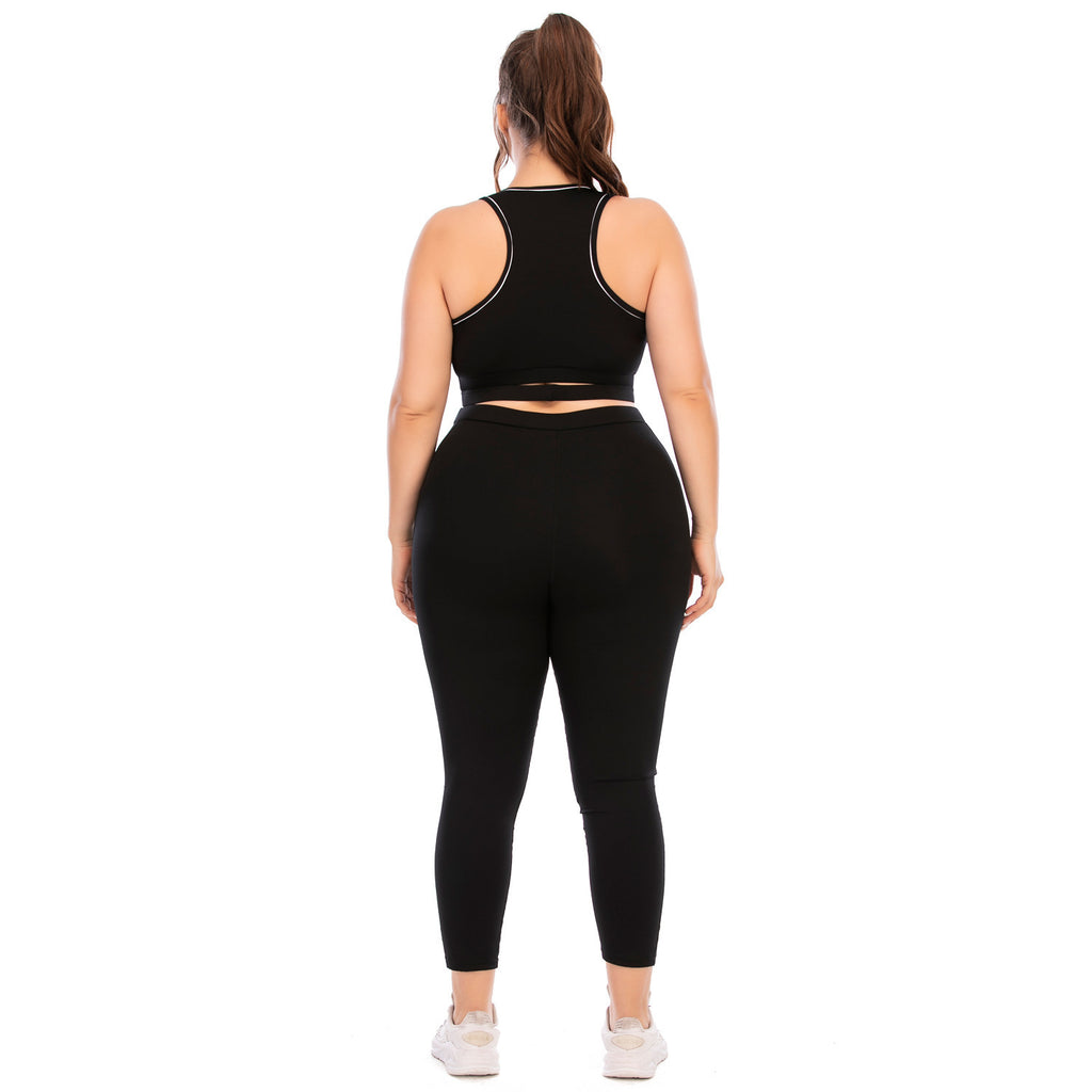 Plus Size Workout Set For Women Moisture Wicking Yoga Wear Tights And Pants For Gym Fitness Training