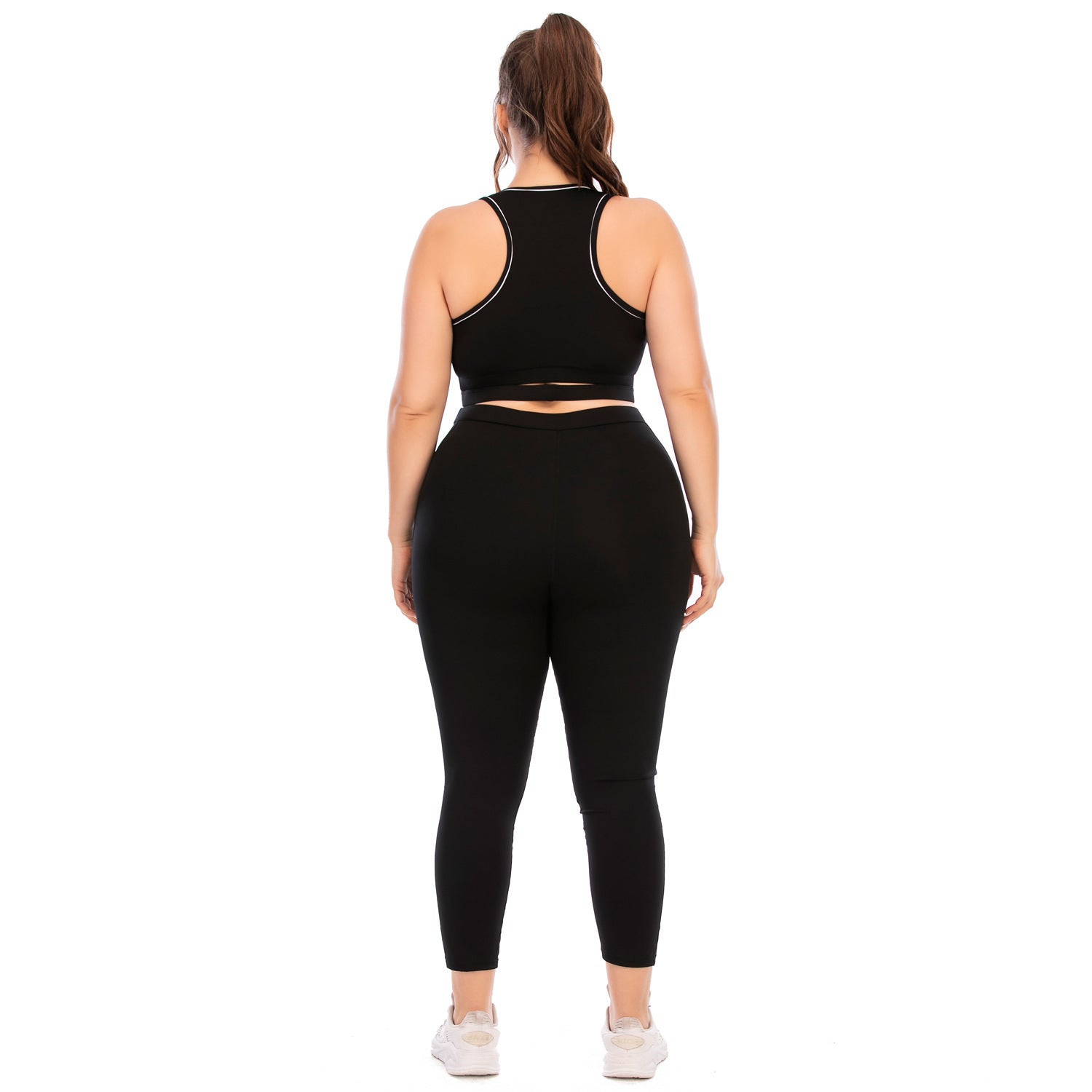 Plus Size Workout Set For Women Moisture Wicking Yoga Wear Tights And Pants For Gym Fitness Training