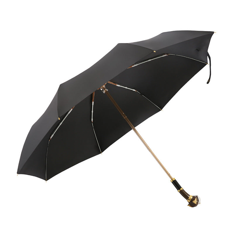 Folding cat umbrella handle sunscreen umbrella