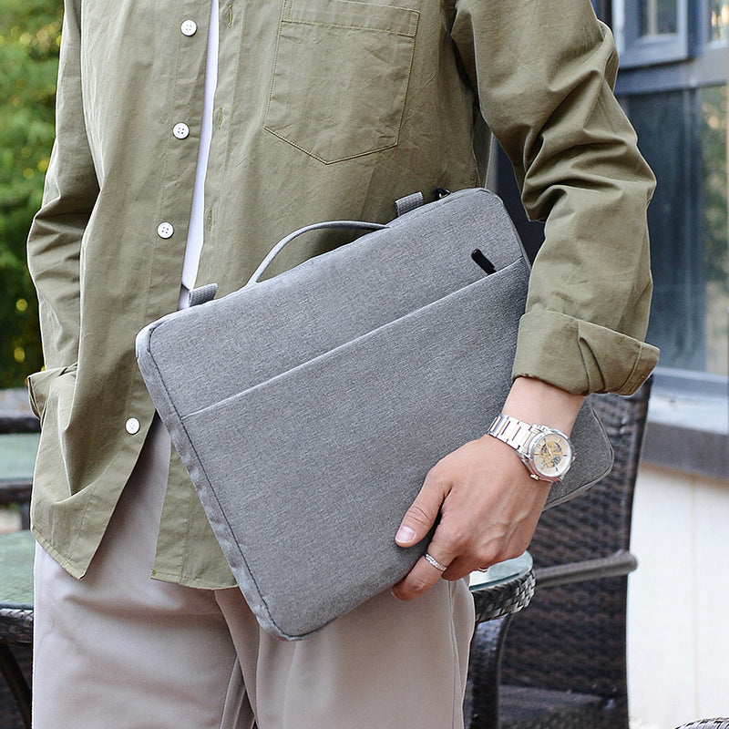 Fashion Light Liner Laptop Bag With Fluff Lining For 11 To 16 Inch Laptops Oxford Cloth Gray Pink Black Urban Simplicity