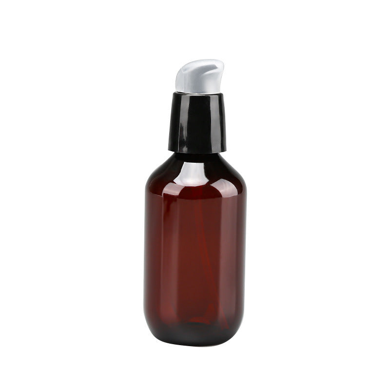 200ml Brown Plastic Lotion Bottle With Pump Head For Shower Gel And Shampoo Bottling PET PP