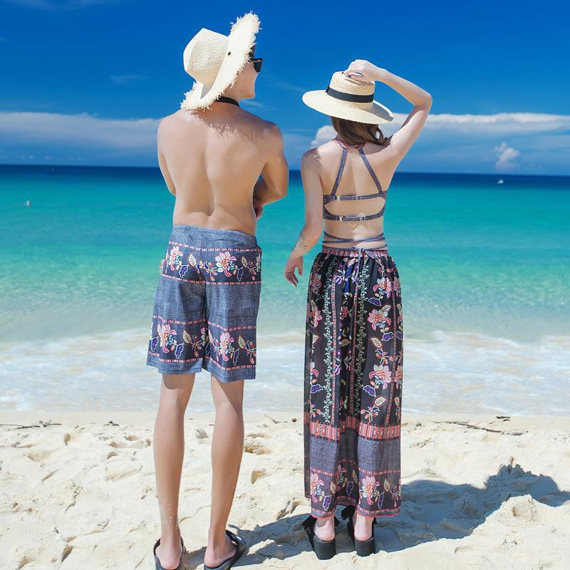 Sexy Vacation Couple Swimwear Suit