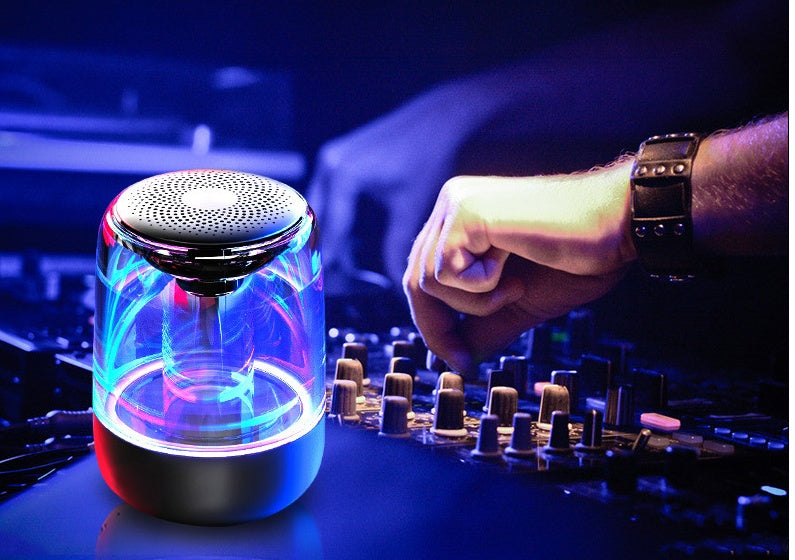 Portable Bluetooth Speaker With LED Light Built In Radio Powerful Bass Outdoor Wireless Speaker
