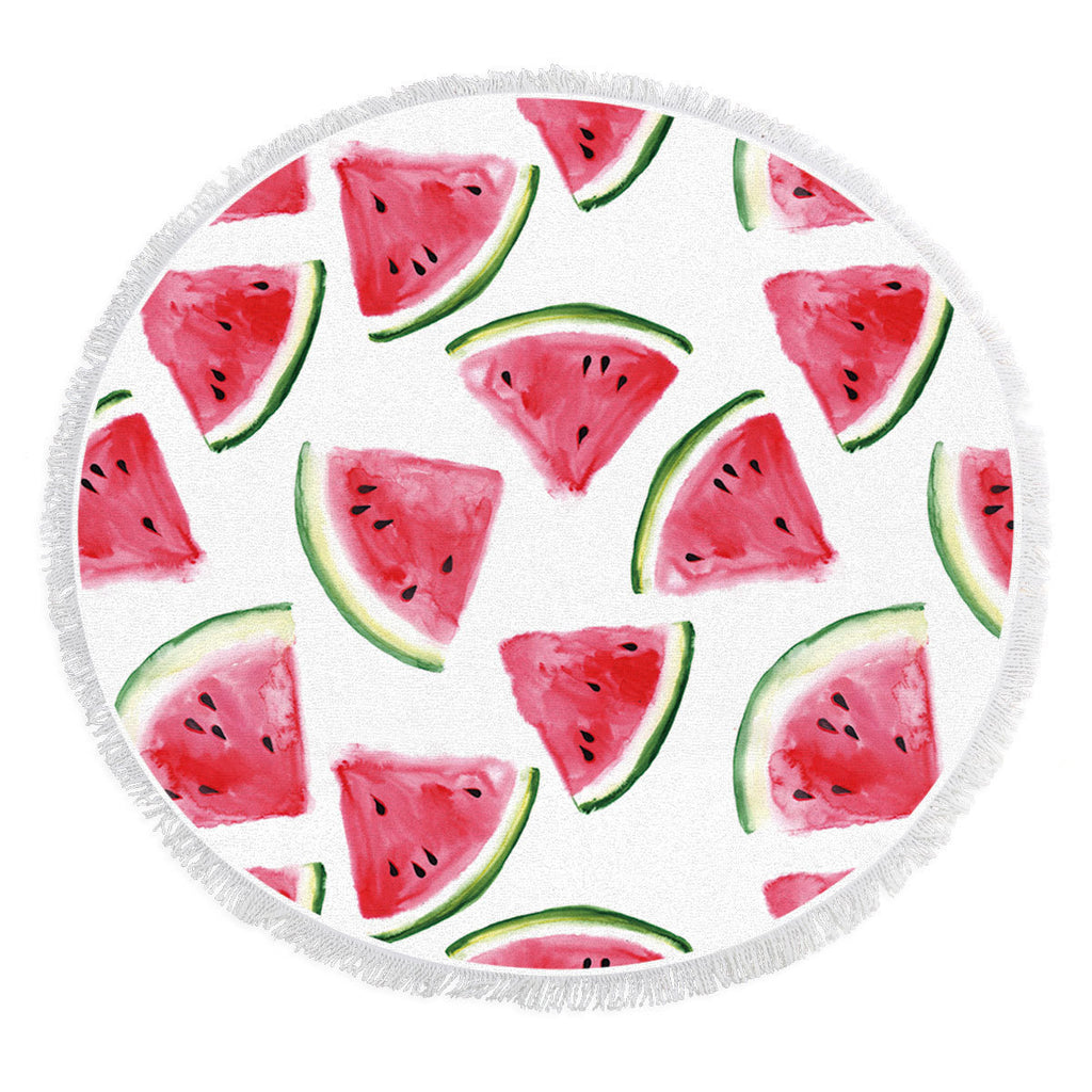 Fruit round beach towel