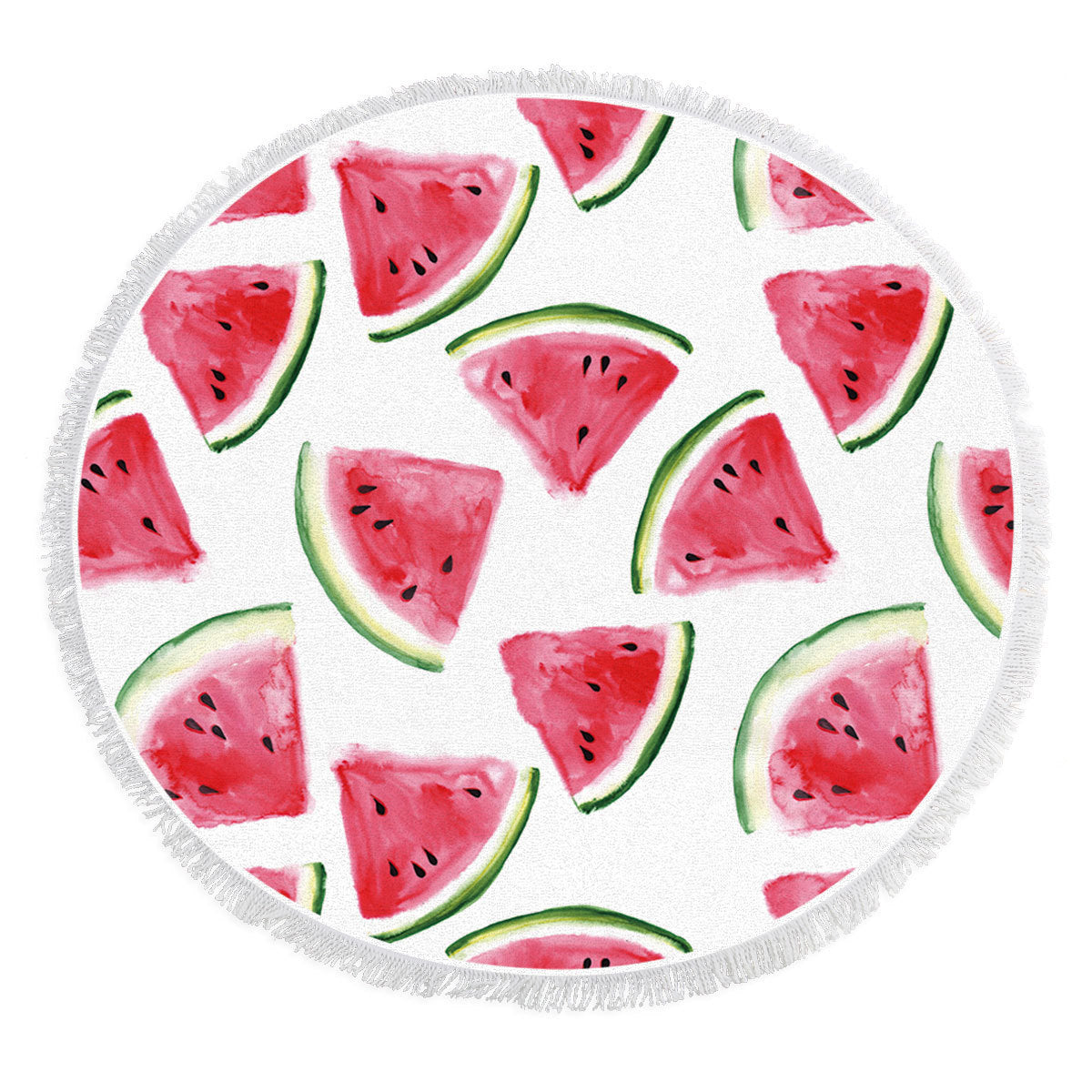 Fruit round beach towel