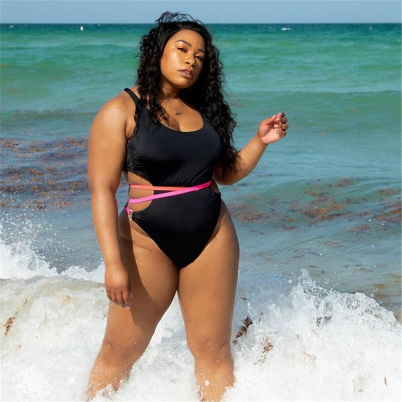 Cut out lace up sexy swimwear