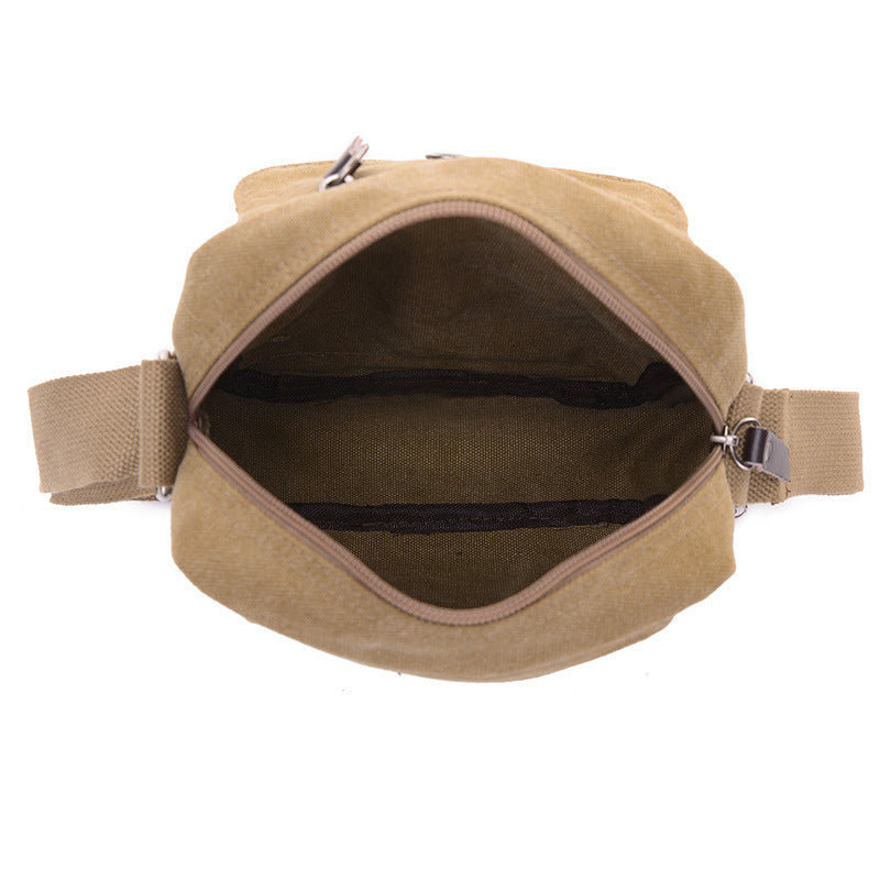 Casual Small Crossbody Korean Style Canvas Shoulder Bag For Men Urban Minimalist Design