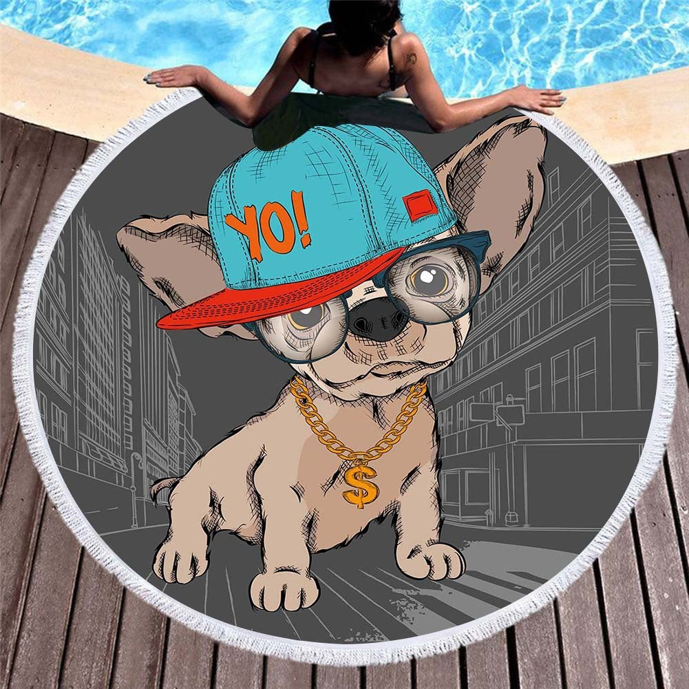 3D printed cat and dog beach towel