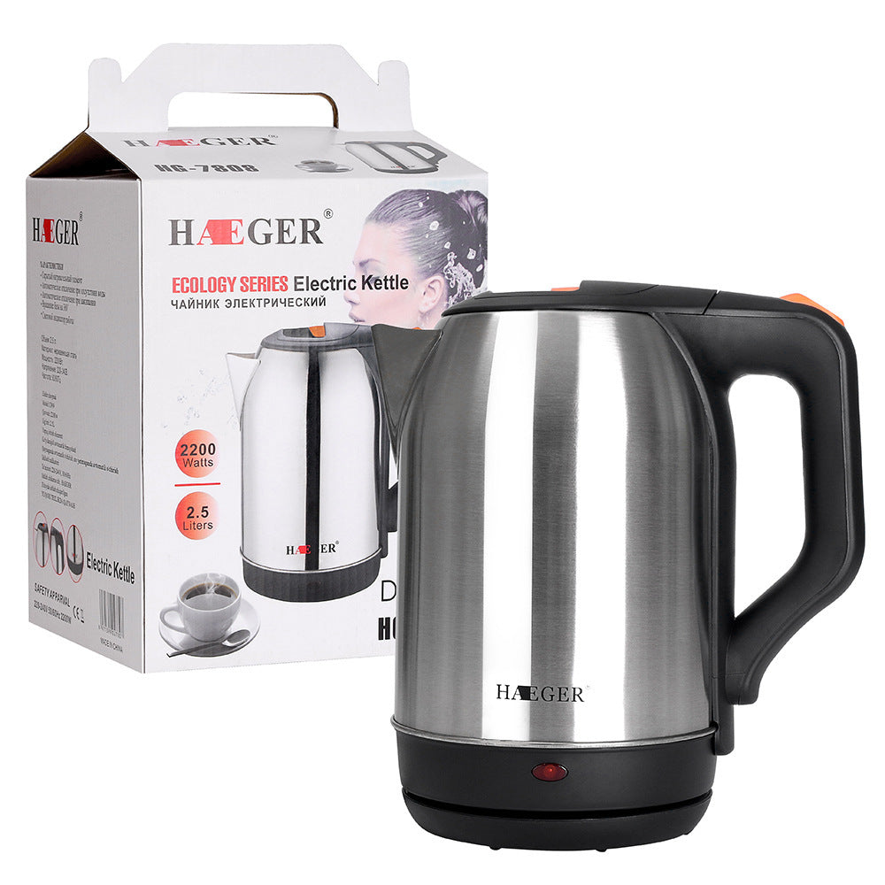 Stainless Steel Quick Pot Electric Kettle 2 Liter Double Layer Design With Button Control