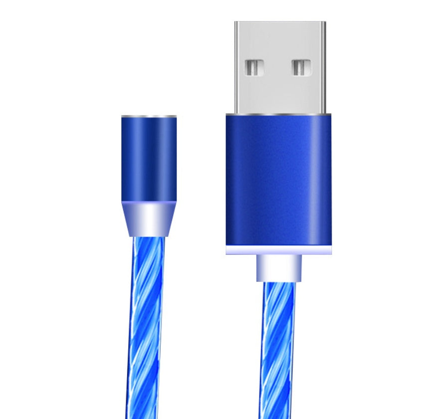 Magnetic Charging Cable 3-in-1 - iPhone Android USB-C with LED Light