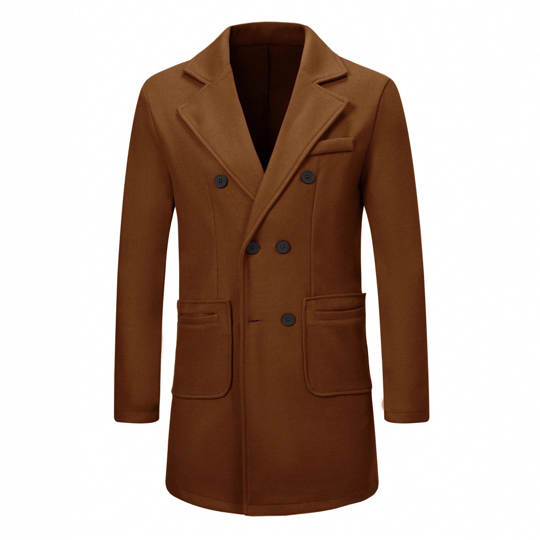 Men's Woolen Coat Woolen Coat Casual Trench Coat