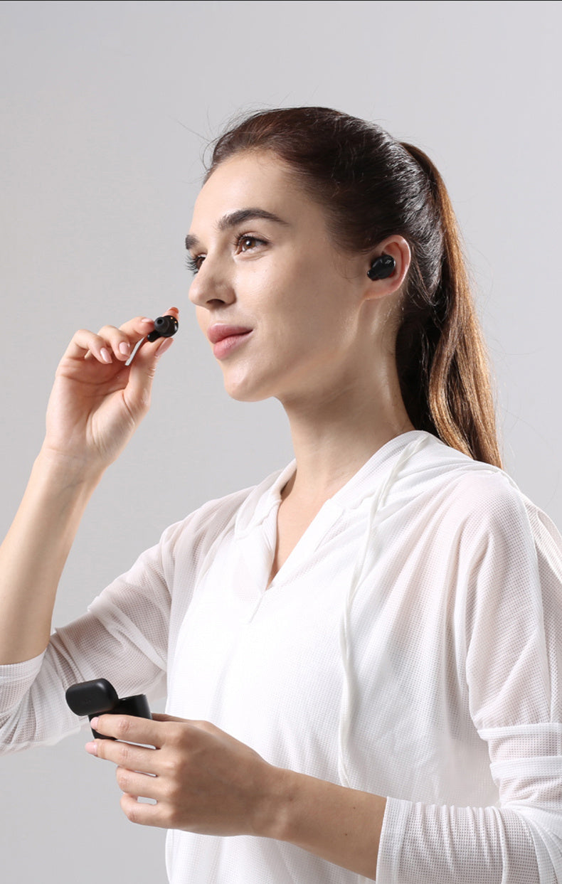 True Wireless Bluetooth Headset Sports Waterproof Earbuds 5.0 With 10m Range Pearl White Or Magic Night