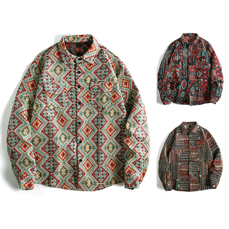 Men's Jacquard Pattern Long Sleeve
