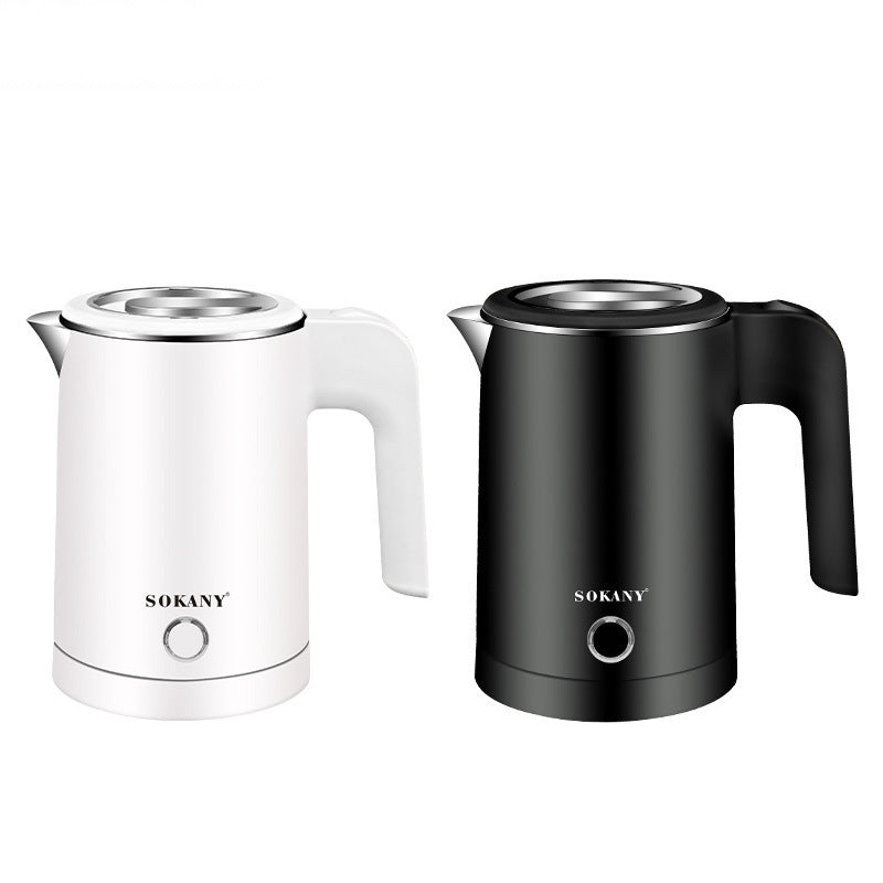 Home Dormitory Stainless Steel Electric Kettle 600W Fast Boiling Anti Dry Burn Safety Button Operation