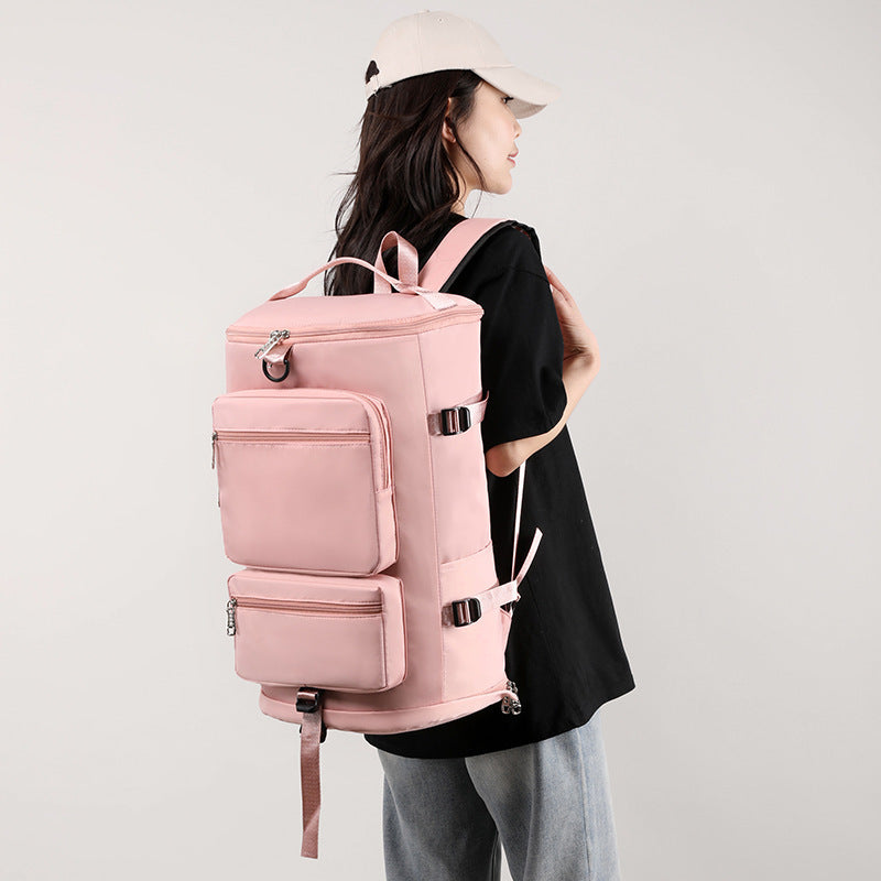 Unisex Large Capacity Dry Wet Separation Fitness Backpack For Travel And Short Distance Luggage Bag