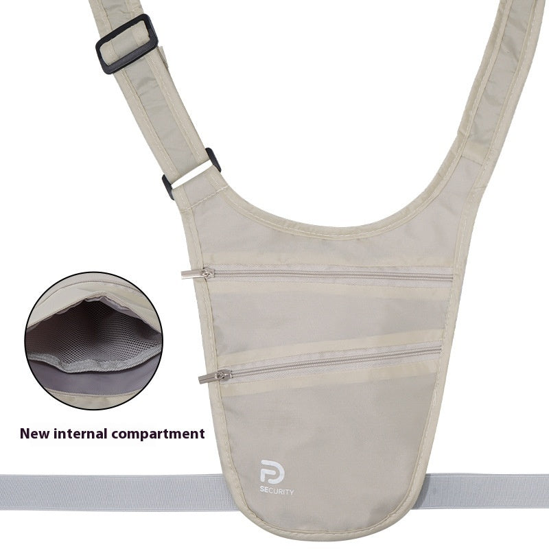 Anti-Theft Pocket Travel Wallet For Europe Documents Nylon Waist Bag For Men Urban Simplicity