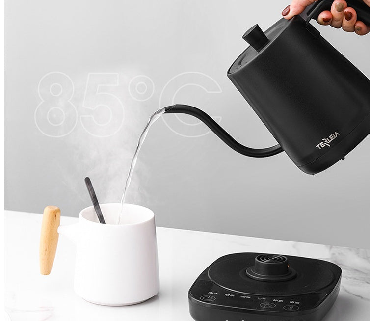 Slender Mouth Stainless Steel Electric Kettle Under 1 Liter Keep Warm Office Use Touch Control
