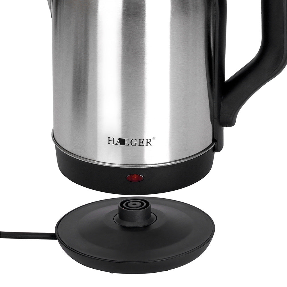 Stainless Steel Quick Pot Electric Kettle 2 Liter Double Layer Design With Button Control