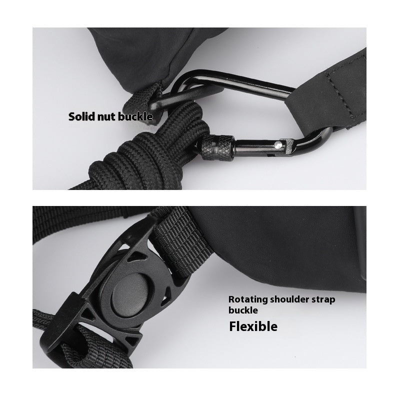 Mens Crossbody Bag Oxford Cloth Chest Bag Portable Single Shoulder Backpack For Travel Blue Black