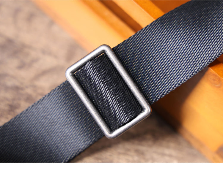 Men's Messenger Bag Genuine Vegetable Tanned Cowhide Leather Pouch Chest Shoulder Bag