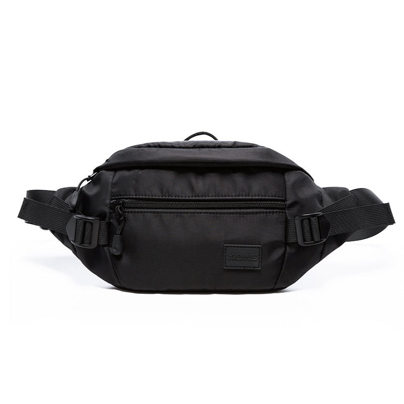 Mens Multifunctional Casual Shoulder Bag Oxford Cloth Wear Resistant 8 Inch Black