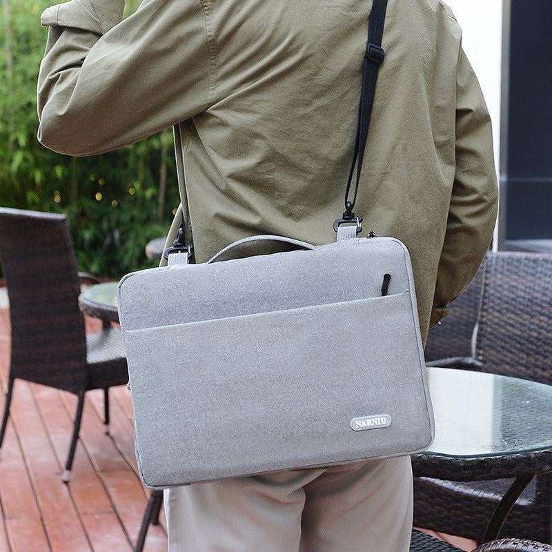 Fashion Light Liner Laptop Bag With Fluff Lining For 11 To 16 Inch Laptops Oxford Cloth Gray Pink Black Urban Simplicity