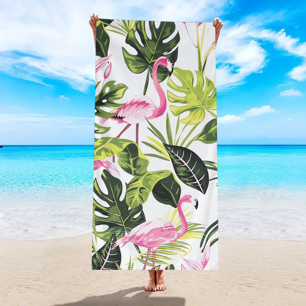 Quick-drying Microfiber Beach Bath Towel Double-sided Velvet