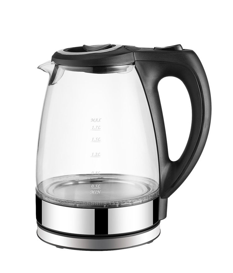 High Borosilicate Glass Blue Light Electric Kettle Boils Water Fast With Anti Dry Burn 1500W Included 2000W Max