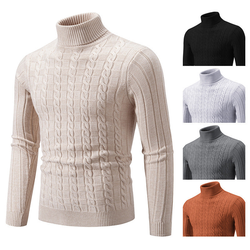 Men's Slim Twist Turtleneck Pullover