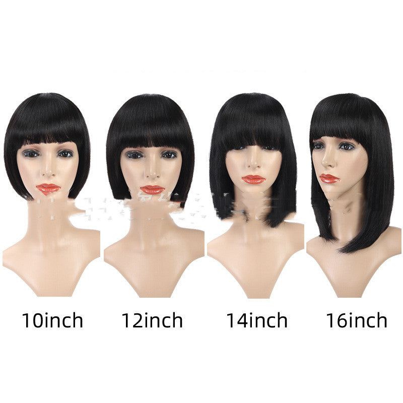 Bob Wig with Bangs - Synthetic Style