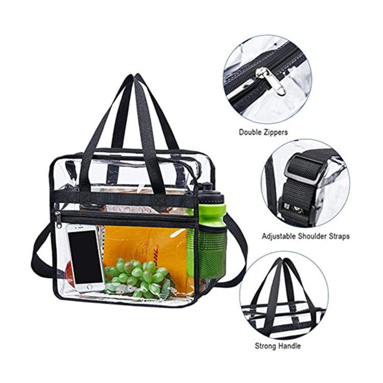 PVC Black Large Capacity Sealing Shopping Bag for Travel Medicine Candy and Groceries Supermarket Use
