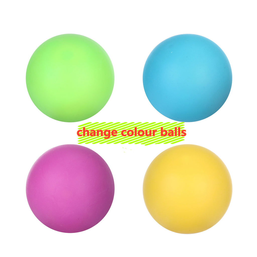Color-changing TPR rubber vent ball set with green, blue, purple, and yellow balls