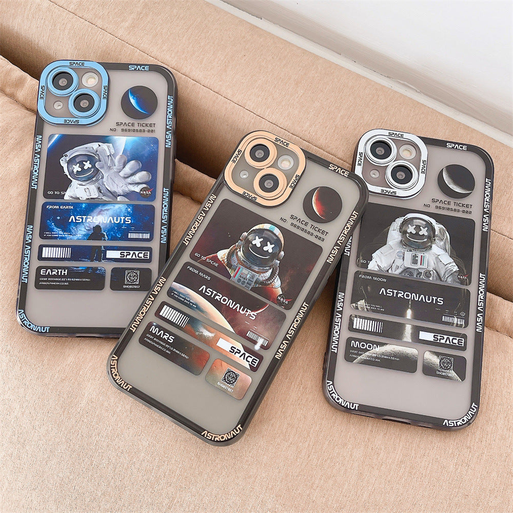 Fashion Space Astronaut Graffiti Phone Case For iPhone 8 Plus 7 Plus X Xs Xs Max XR 11 Pro Silicone TPU