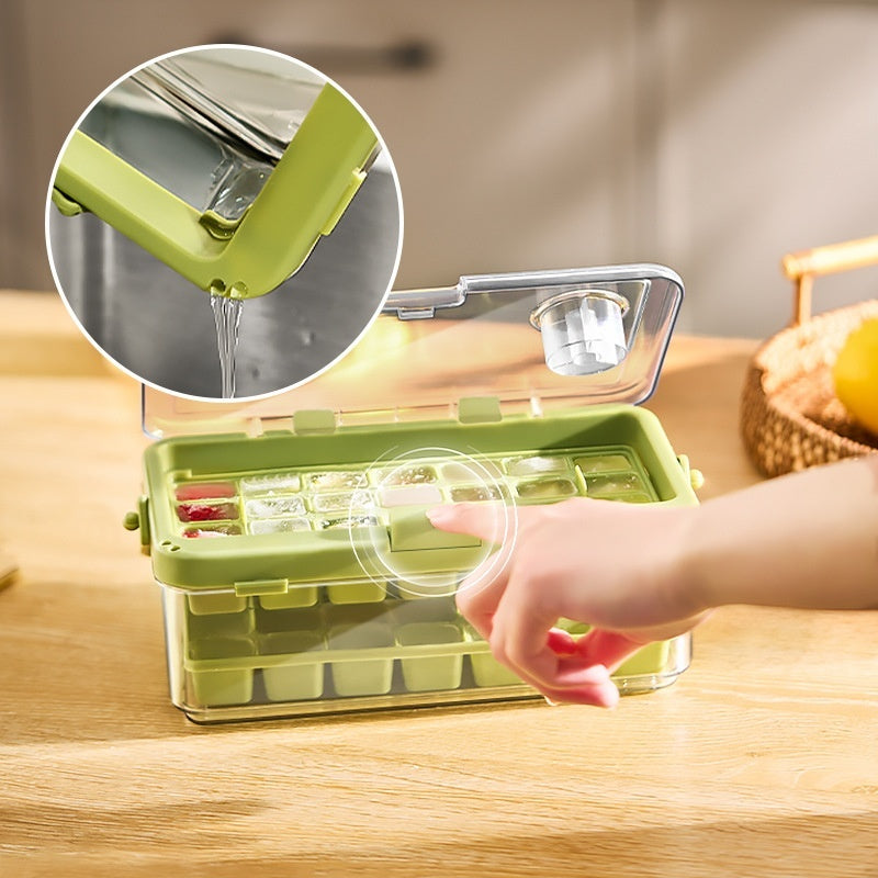 Food Grade Ice Maker Double-layer Push-type Silicone Ice Tray