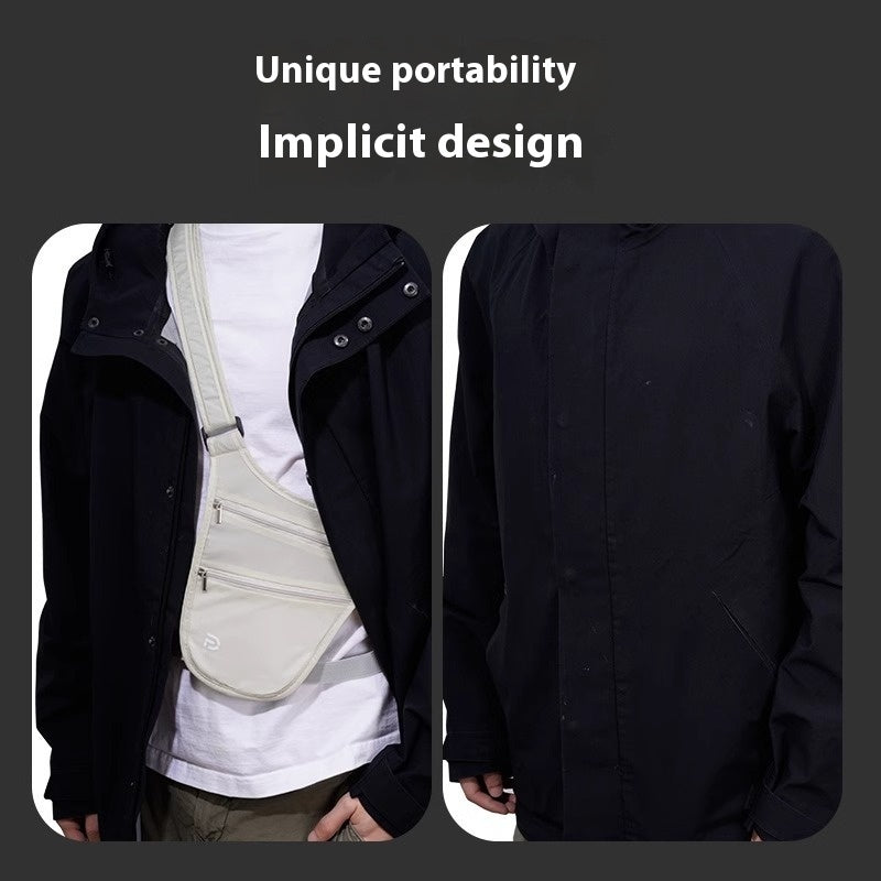 Anti-Theft Pocket Travel Wallet For Europe Documents Nylon Waist Bag For Men Urban Simplicity